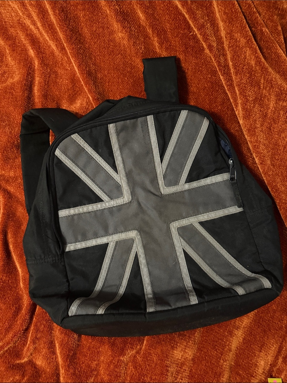 GAP Black Backpack with Gray Union Jack Accent
